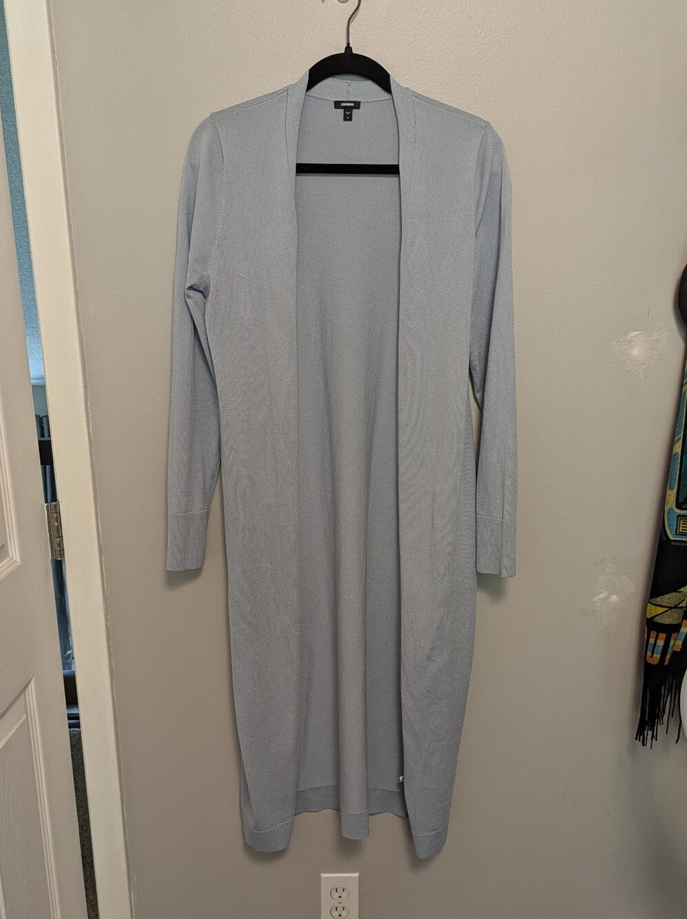 Express Light Blue Duster Open Cardigan